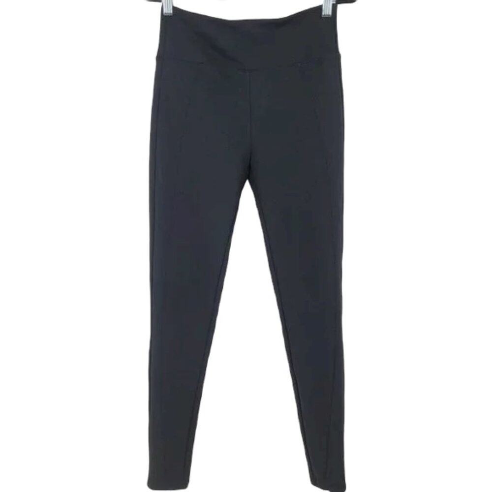 Spanx Assets Black Stretch High Rise Fitted Skinny Leggings Size Medium